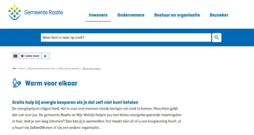 Kunnen meer inwoners de ‘Warm voor elkaar’ regeling gebruiken?